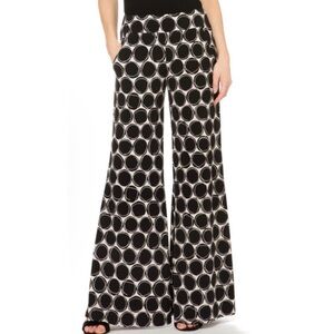 Joseph Ribkoff Monochrome Circle Pattern Palazzo Pants